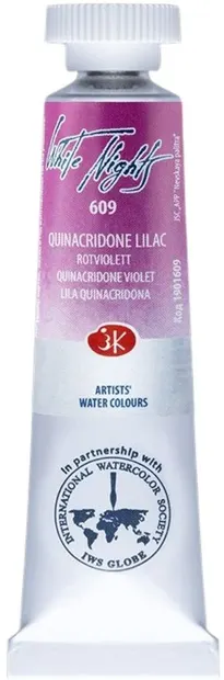 Vopsea de acuarelă Paleta Nevskaya Leningrad, Nopti albe - 609, Violet rosu, 10 ml