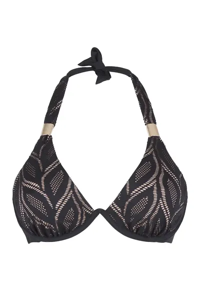 Sutien triunghiular cu sustinere metalica 31483 - Negru