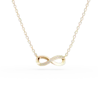 Lant cu pandantiv infinit din aur galben cu diamante de 0.04ct