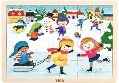 Puzzle pentru copii Viga - Iarna, 24 piese
