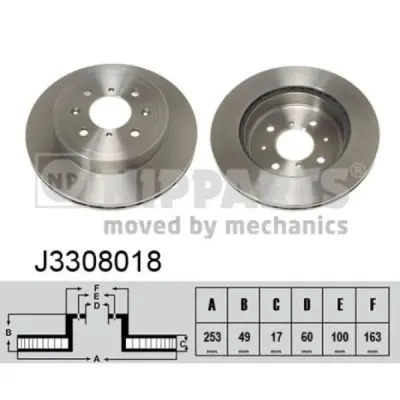 Disc frana NIPPARTS J3308018