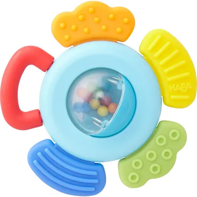 Zornăitor de silicon pentru copii Haba, colorat