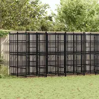 vidaXL Padoc pentru câini de exterior, 12,9 m², oțel
