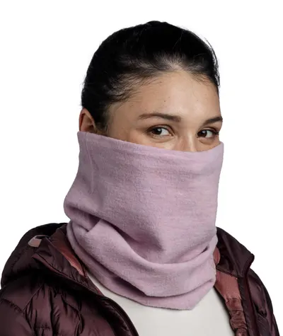 Komin na szyję Buff Merino Fleece - solid lilac sand