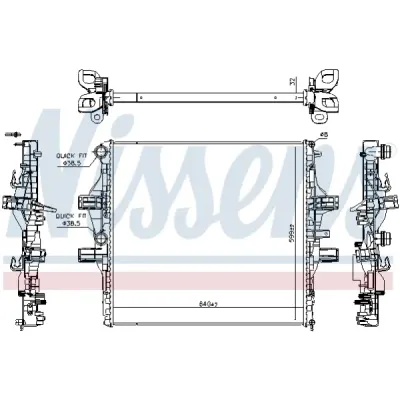 Radiator, racire motor NISSENS 61989