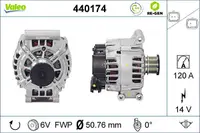 Alternator (14v, 120a) Potrivit Citroen Berlingo Multispace, Berlingo Minivan, C3 Ii, C3 Picasso, C4, C4 Grand Picasso I, C4 Grand Picasso Ii, C4 I, C4 Ii, C4 Picasso I 1.4-2.0d 02.06-