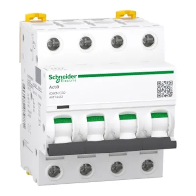 Acti9 Ic60n, intreruptor miniatura, 4P, 32A, curba C