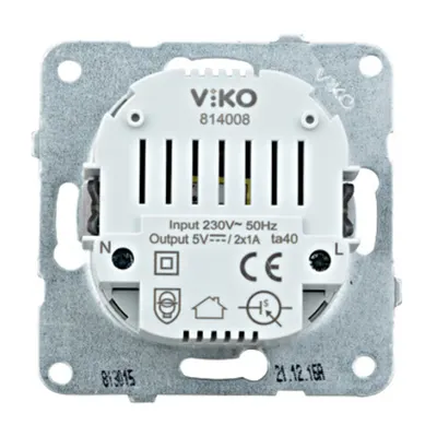 Insert priză dublă de încărcare USB, 5V-2A