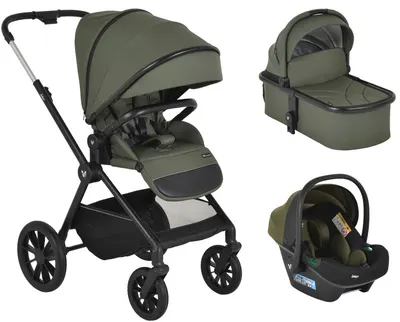 Cărucior combinat 3 în 1 pentru bebeluși Cangaroo - Joker, Olive-Green