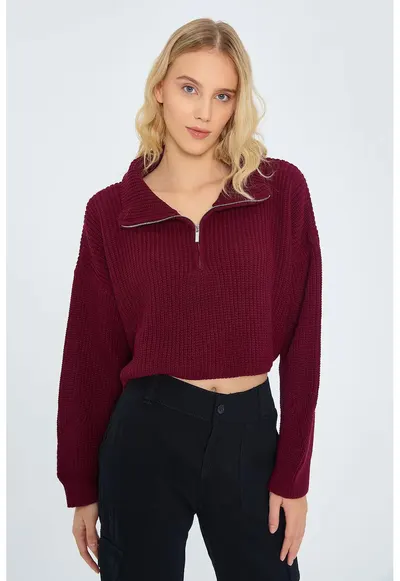 Pulover dama - Visiniu - Tricot