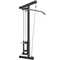 SPORTNOW Aparat de forță montat pe perete, stație de tracțiuni, scripete sus și jos, 2 scripete, din oțel, 75 x 16 x 192 cm, negru | Aosom Romania