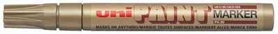 Marker permanent Uniball pe baza de ulei - Auriu