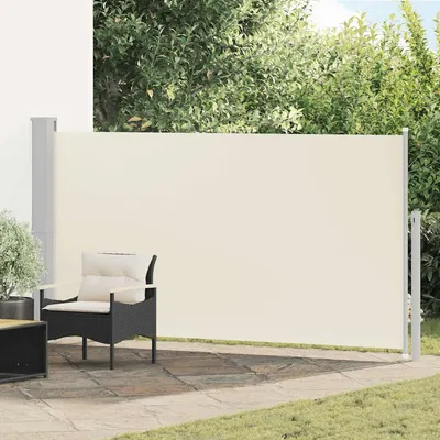 vidaXL Copertină laterală pentru terasă/curte, crem, 160x300 cm