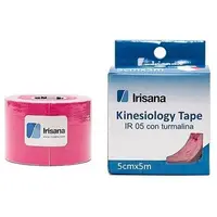 Bandaj Kinesio Elastic Adeziv cu Turmalina Rola Roz 5m