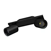 Module 2flg. Spotlight 18W 3000K black anodized L-285mm