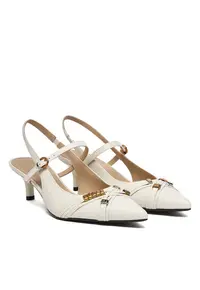 Pantofi dama SD0489 P003 - Piele naturala - Alb