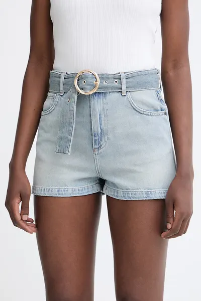 Twinset pantaloni scurți pentru femei, din denim