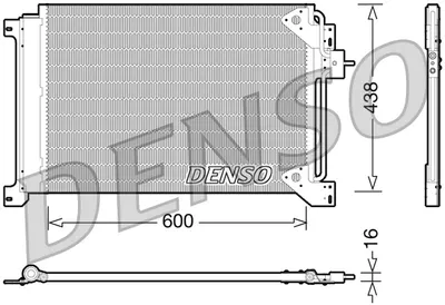 Condensator A C 600x438x16 potrivit IVECO STRALIS I, TRAKKER I 02.02