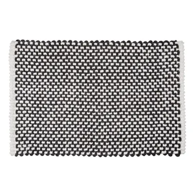 Covoraș de baie alb-negru din material textil 50x80 cm Covelo – Wenko