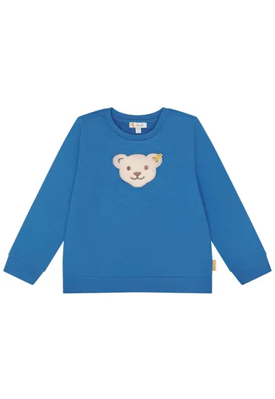 Bluza de trening cu aplicatie cu ursulet - Albastru