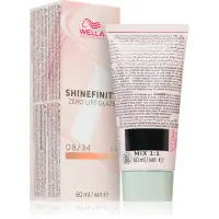 Wella Professionals Shinefinity Zero Lift Glaze vopsea de păr demipermanentă culoare 08/34 - Spicy Ginger 60 ml