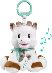 Jucarie muzicala de plus Girafa Sophie 20 cm