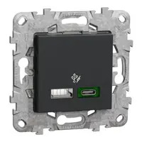 Noua Unica, Incarcator rapid USB dublu A+C 45W, antracit