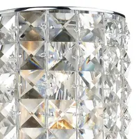 Aplica Matrix 2 Light Wall Bracket Polished Chrome and Clear Faceted Crystal