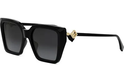 FENDI Diamonds Black Square Sunglasses