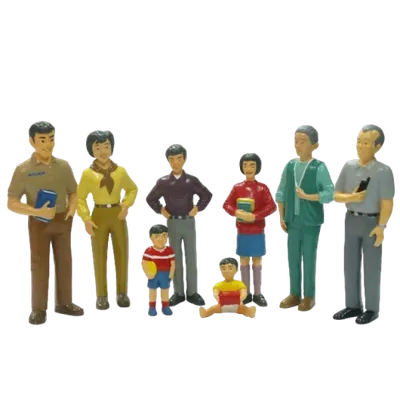 Figurine familie asiatica