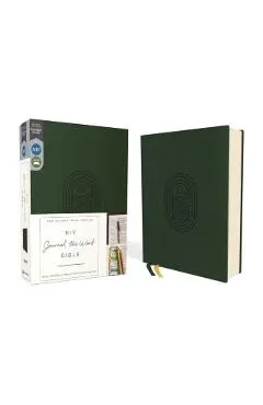 Niv, Journal the Word Bible (Perfect for Note-Taking), Leathersoft, Green, Red Letter, Comfort Print: Reflect, Take Notes, or Create Art Next to Your