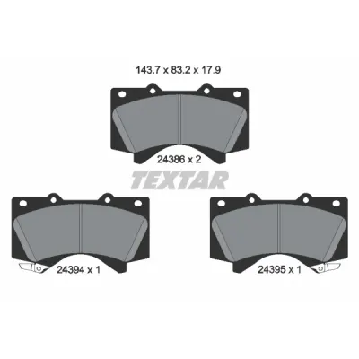 Set placute frana, frana disc TEXTAR 2438601