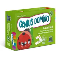 Genius domino: Cantități - Potrivirea numerelor și a cantităților până la 10 - Board book - Flavio Fogarolo