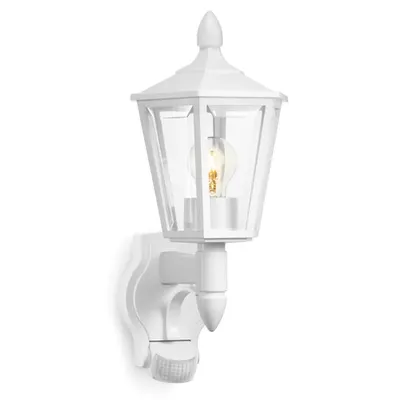 Aplica de perete L15 (alb), senzor de miscare PIR 180°, pentru exterior