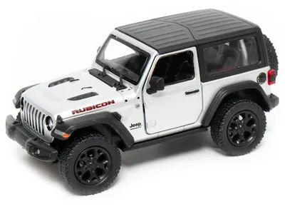 Mașinuță metalică Kinsmart - 2018 Jeep Wrangler, Hard Top, 1:34, gri deschis