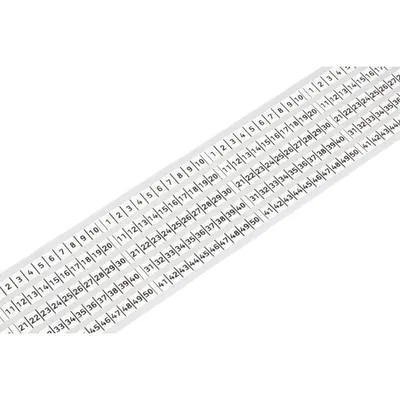 Marking strips; on reel; 6 mm wide; plain; Self-adhesive; white