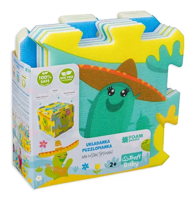 Puzzle pentru podea pentru bebeluși Trefl din 8 piese - Cactus