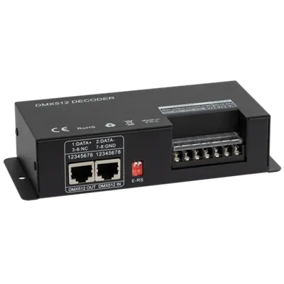 Controller DMX RF pentru iluminat LED RGB/RGBW, 32A, 12-24V DC, IP20