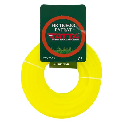 Fir patrat din nylon pentru trimmer TATTA TT-2005, grosime 3.0mm, lungime 15m Engros