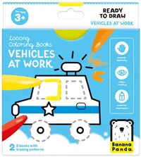 Cărți de colorat Banana Panda Looong Coloring Book - Vehicule pentru serviciu