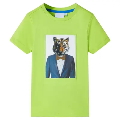 Tricou pentru copii cu mâneci scurte, lime, 116