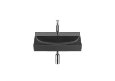 Lavoar Roca Ona A327683080, montare pe perete, 55 x 36 cm, FineCeramic, mat, Negru