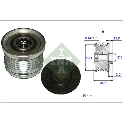 Sistem roata libera, generator INA 535 0182 10