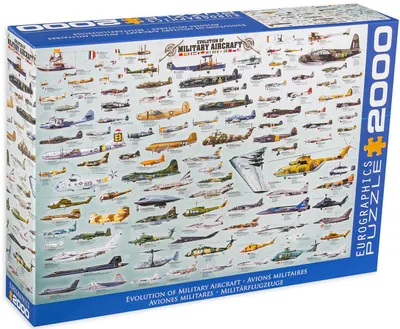 Puzzle Eurographics din 2000 de piese - Evolutia avioanelor militare