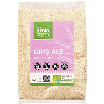 Gris Alb din Grau Spelta Ecologic/Bio 500g