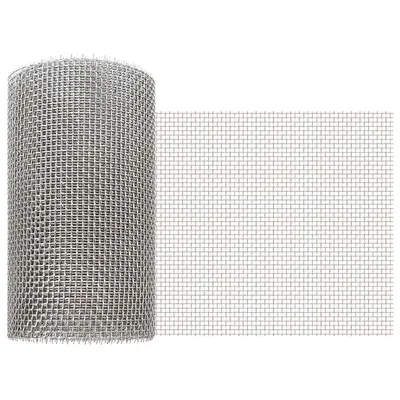 vidaXL Ecran din plasă 20 x 500 cm 6 Mesh Oțel Inoxidabil 201 Argintiu