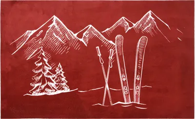 Covoraș STOF - Bessans, 45 x 75 cm, roșu