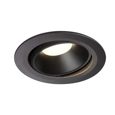 Spot incastrat, NUMINOS MOVE XL Ceiling lights, black Indoor LED recessed ceiling light black/black 4000K 55° rotating and pivoting