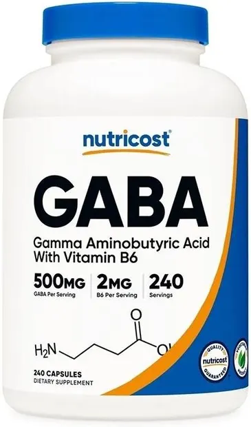 GABA + Vitamin B6, 240 capsule, Nutricost