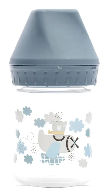 Biberon cu gât larg Lorelli My Friend - 125 ml, Cameo Blue